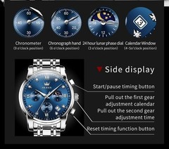 Men’s Large Face Analog Watch – Stainless Steel & Scratch Resistant