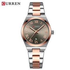 CURREN WHITE Women’s Watch — Roman Numeral Dial, Two-Tone Stainless Steel,