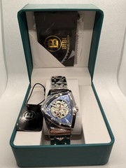 BIBI Luxury Automatic triangular Skeleton Watch 37mm– New with Box & Tags