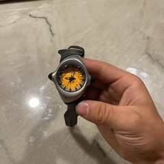 Oakley Crush Time Bomb Style Y2K Watch Orange Dial Vintage Stainless Steel