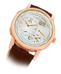 A. Lange & Söhne 18K Rose Gold 41.9mm Lange 1 Time Zone 116.032 Box Warranty