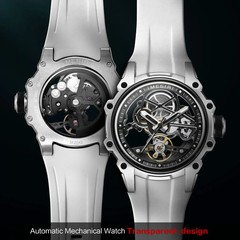 MEGIR Skeleton Dial Automatic Mechanical Watch Men Stainless Steel Waterproof