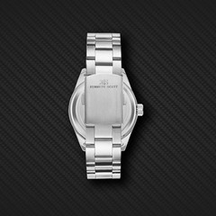 Kenneth Scott Men’s Analog Casual Watch | Black Dial, Silver Case & Strap