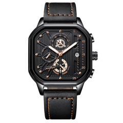 Luxury Men’s Chronograph Watch, Stainless Steel, Waterproof, Luminous, Date, Mil