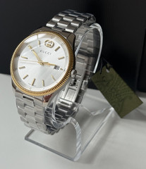 Gucci G-Timeless Quartz 38mm Yellow Gold Bezel Watch YA1264233
