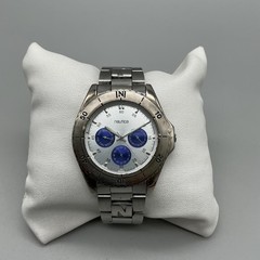 Nautica N00504G Mens Watch 40mm Silver Tone Blue Subdials 50M New Battery 8″