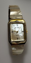 Wingee Quartz Rectangle Case mother of pearl Bracelet Roman Numerals Watch