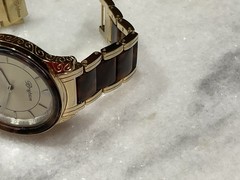 Brighton Carpenteria Watch Tortoiseshell & Gold Tone Ladies Fits 6.5 Wrist