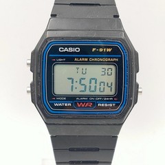 USED Casio F-91W Module 583 Digital Chronograph Watch