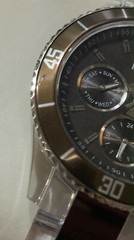**Fossil Stella Brown Clear Dial Watch ES2801 Quartz Unique Clear Band Unique**