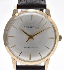[NEAR MINT] SEIKO Crown J14040 19J Diashock 14K GF Manual Men’s Vintage Watch