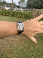 Mens Skeleton Mechanical Waterproof Luxury Watch Leather Hollow Great Gift Idea