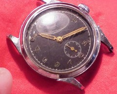 VINTAGE 32mm Wasserdicht Edelstahl WW 2 WRISTWATCH 15J REVUE GT STAFF BROKEN