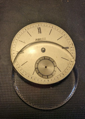 NIGA Watch Swiss 1 5/8″ DIAMETER Silver Face Crystal Repair / Parts Vintage