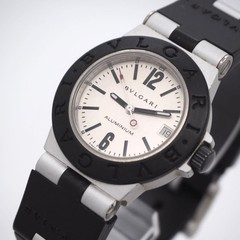 Bvlgari AL32TA Aluminum Men’s Quartz Watch Date Black Japan 0714075