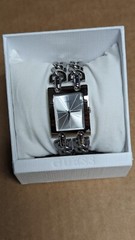 Guess Women’s MOD Heavy Metal Silver Tone Dial Watch – W1117L1 Nice Rare