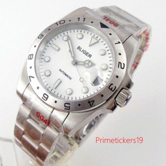 Bliger Blue/Green/Red 39mm PT5000 NH35 Automatic Mens Watch Alloy Bezel Sapphire