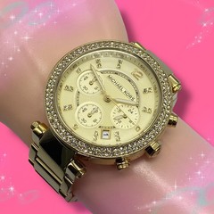 Excellent Condition Working Michael Kors Parker Ladies Watch Chronograph Quartz