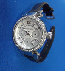 Michael Kors MK5615 Mini Parker Ladies Watch Silver Tone Glitz Stainless Quartz