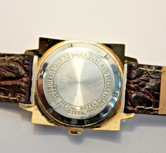 Vintage PAUL PEUGEOT Gold Tone Satin S/Steel Case & Back ST92 Hand Wind Unisex
