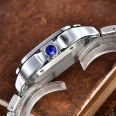 Silver Men’s Business Fashion Square Casual Quartz Watch