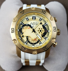 Invicta Mens 23424 Pro Diver 50mm Analog Display Quartz White Watch