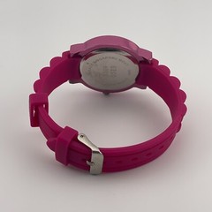 Vivani Womens Watch 38mm Pink Case Band Quartz Analog Three Hands Gem Set Bezel
