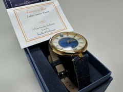 RARE GENUINE The Bradford Exchange Forever In Blue Denim Ladies Watch IN BOX