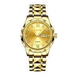 LIGE Men Business Watch Quartz Luminous Date Week Waterproof Daily Wristwatch
