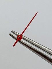 Vintage Lot 2pcs. RED Sweep Second Hand Ø 0.17 Length 11mm. NEW OLD STOCK Watch