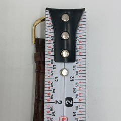 VTG Quartz Wristwatch Rectangle Gold Tone Large Numbers Seconds Hand Works FLAWS