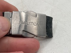 Nautica Steel Wristwatch See Pictures broken band needs battery