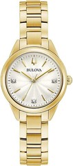 Bulova 97P150 LADIES WATCH Sutton Quartz Diamond Gold Silver Dial NEW WITH TAGS