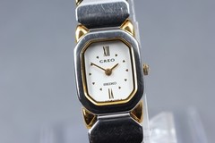 [Exc+5] Seiko Creo 4N20-5020 Rectangle Qz Ladies Watch Vintage 1988 From JAPAN