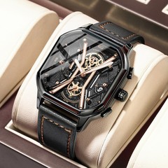 POEDAGAR Fashion Men Luxury Wristwatches Chronograph Luminous Waterproof Date