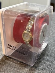 Timex Indiglo Night Light Women Silver/Gold Tone Ladies Watch Untested In Box