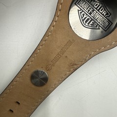 BULOVA HARLEY DAVIDSON 76B185 ROTATING CASE LEATHER CUFF WATCH – NEW BATTERY