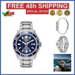 Citizen Men’s Promaster Sea Eco-Drive Diving Watch, Blue Dial, Stainless Steel