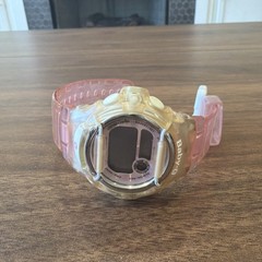 CASIO BG169R Baby G Clear Pink Women’s Watch Needs Battery
