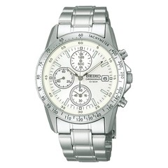 Seiko Selection SBTQ039 Chronograph Quartz Watch Men White Dial 10 ATM Japan