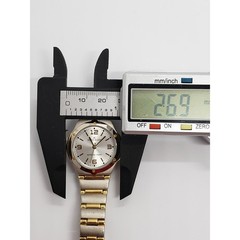 Anne Klein women’s dress watch Silver face with gold accents Y121E Working watch