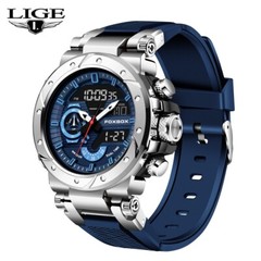 Men Large Dial Digital LED Quartz Date Sport Watch Waterproof Wristwatch Gift