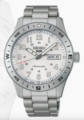 NEW Seiko 5 Sports Field 41mm White Dial Stainless Steel Band Watch HDB007 Japan