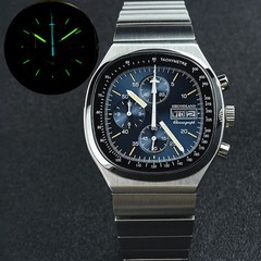 Hruodland F022 Retro Quartz Chronograph Men’s Watch Sapphire Glass 316L Steel