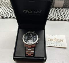 Croton Chronomaster Watch 20 ATM 660 FT Water Resistant Stainless Steel