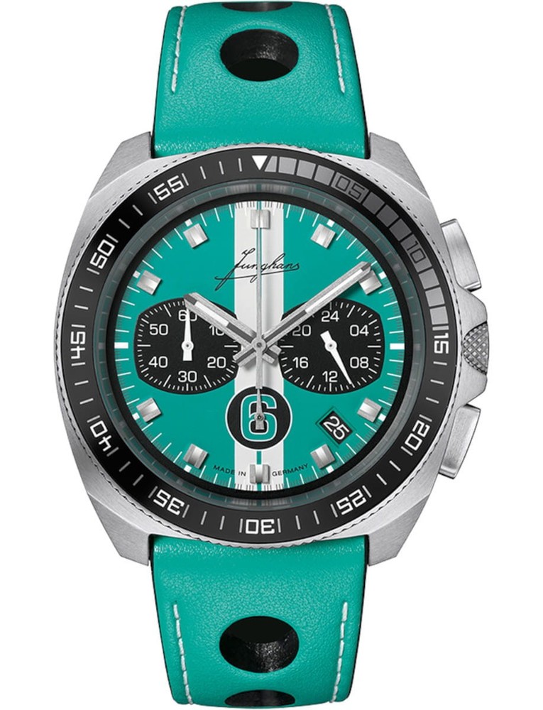 Junghans 1972 Chronoscope Sports Edition 43.3mm Turquoise Watch 41/4550.00