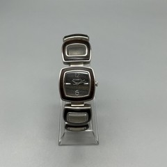 Fossil Womens Watch 24mm Wood Grain Dial Silver Tone ES-2107 New Battery 8″