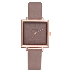Simple Minimalist Wrist Watch for Woman Lady Girl Fashion Pu Leather Band Quartz