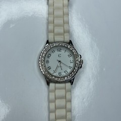 E CC Silver Crystals White Jelly RY3207 Japan Stainless Sport working