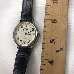 X11 LTD 23302BWX 36002 Japan Silver Black Croc Leather Unisex Watch Untested